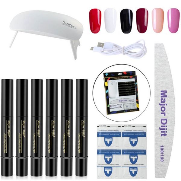 

uv led lamp dryer with 10pcs nail gel polish kit soak off manicure tools set gel nail polish kit for art tools