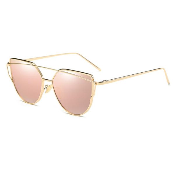 

women's glasses metal flat lens vintage fashion mirrored oversized sunglasses, White;black