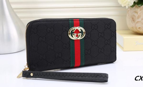 

fashion hmbd gucci women long wallets famous pu leather bee wallet single zipper cross pattern clutch girl purse, Red;black