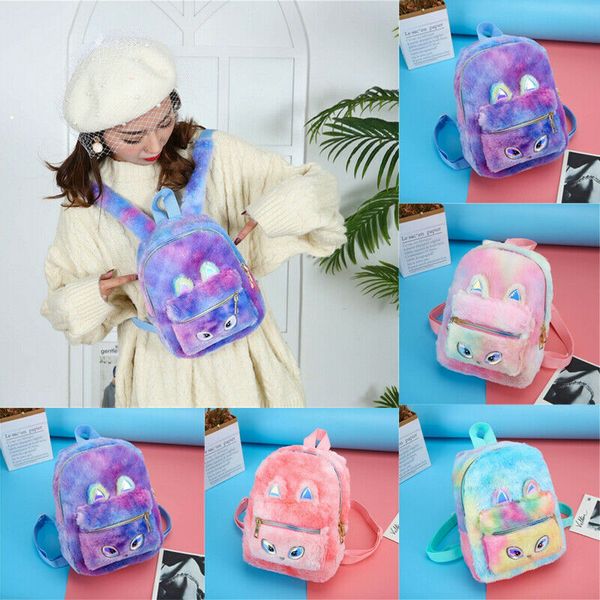 

women girls plush mini backpack travel school bags backpack rucksack