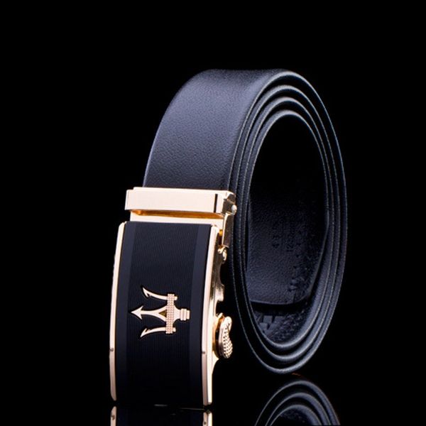 

2017 men belts genuine leather pu mixed fashion designer luxury black brand strap automatic buckle/041, Black;brown
