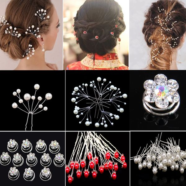 

fashion women girls hairpins simulate pearl hair clips wedding bridal headwear hair pins bridesmaid jewelry accessories