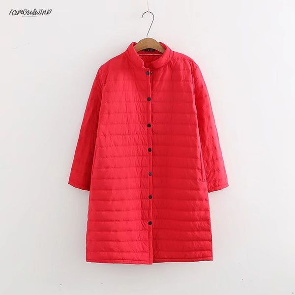 

size regular plus thin women red wadded autumn winter jackets cotton long padded coat outwear warm chaquetas parka feminina, Black