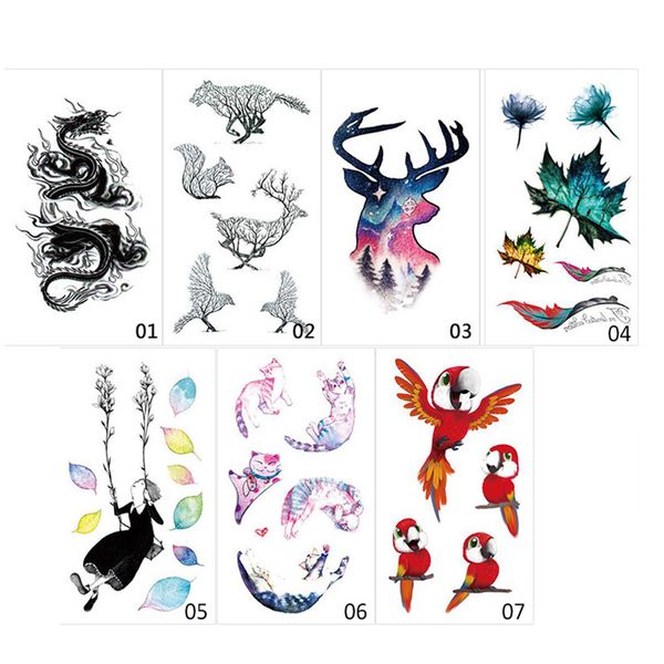 

small lips leaf black cartoon temporary tattoo cute star tattoo sticker love women body finger art waterproof tatoo kid