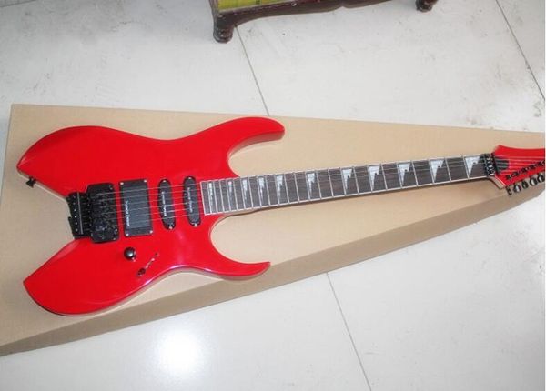 

24-контактный двойной встряхнуть один электрогитара, анти-голова переднего металла красный, тело паз, можно настроить, бесплатная доставка