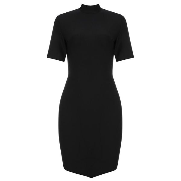 

elegant bandage dress women black white backless short sleeve mini dress party club bodycon clothes, Black;gray
