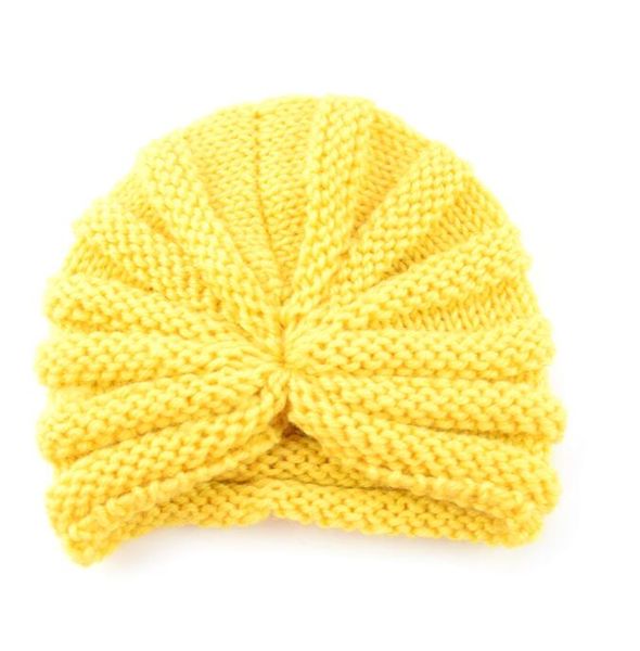 Ins Maternity Baby cappello di lana lavorato a maglia Beanie Indian Solid cappelli Orecchie invernali berretto di protezione calda berretto infantile turbante Berretti con fascia neonato