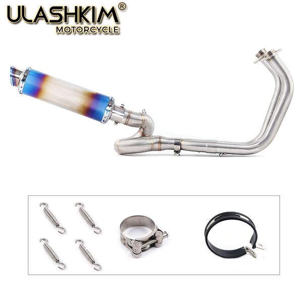 

motorcycle exhaust muffler middle link pipe full system slip on for ninja650r ninja650 z650 2017 2018