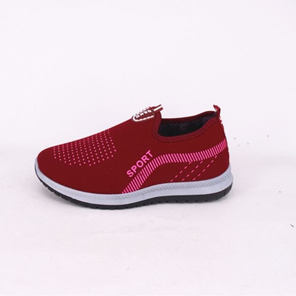 

2019 winter new style women's plus velvet slip-on rubber shoes sneakers lightweight anti-slip mom second cotton run-factory pric, Black