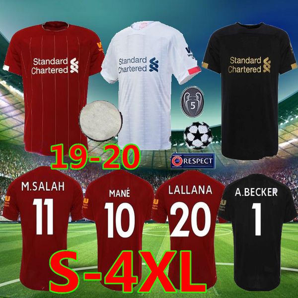 

Size 4xl 2019 m alah occer jer ey 19 20 new alah firmino mane virgil goalkeeper a becker running football hirt