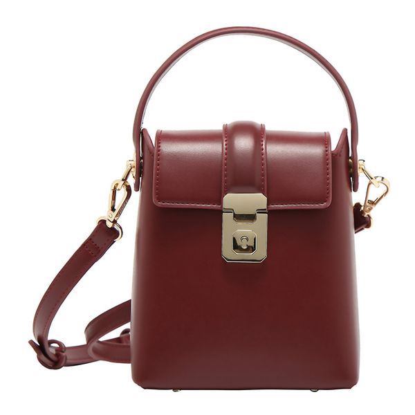 

womens luxury designer bag handbags small square bag box package wild joker single shoulder oblique span smooth textured bottom of rivet 4