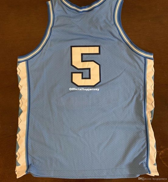 

rare vintage nk ncaa unc north carolina tar heels cota #5 vest jersey men xs-5xl.6xl shirt stitched basketball jerseys retro ncaa, Black;blue