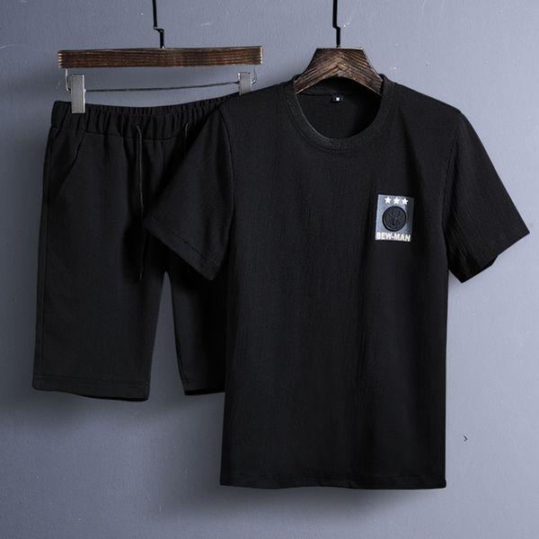 

2018 summer new men's leisure suit korean style fashion suit men's short sleeve fitness, Gray