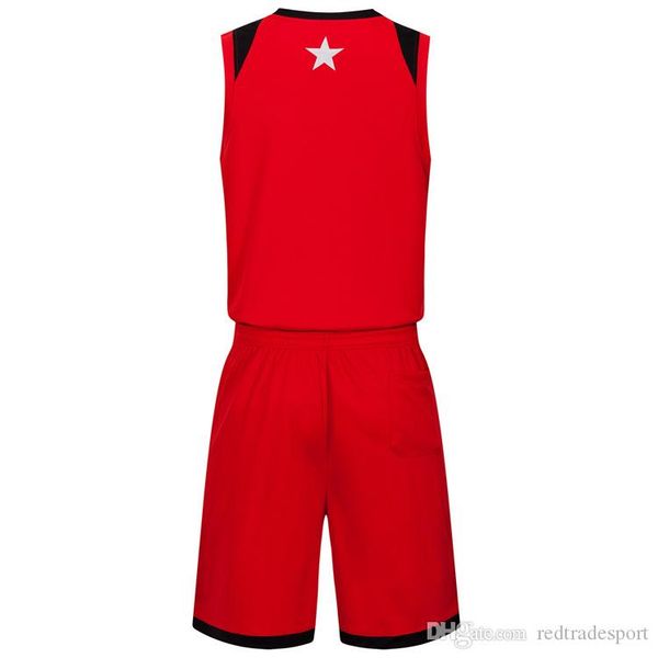 

2019 new blank basketball jerseys printed logo mens size s-xxl price fast shipping good quality red black rb012, Black;red