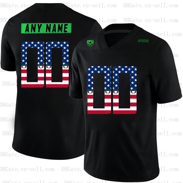 Personalizza NCAA Oregon Duck Justin Herbert Marcus Mariota 4XL Kiko Alonso USA Flag Moda cucita College Football Jersey Uomo Gioventù Bambini