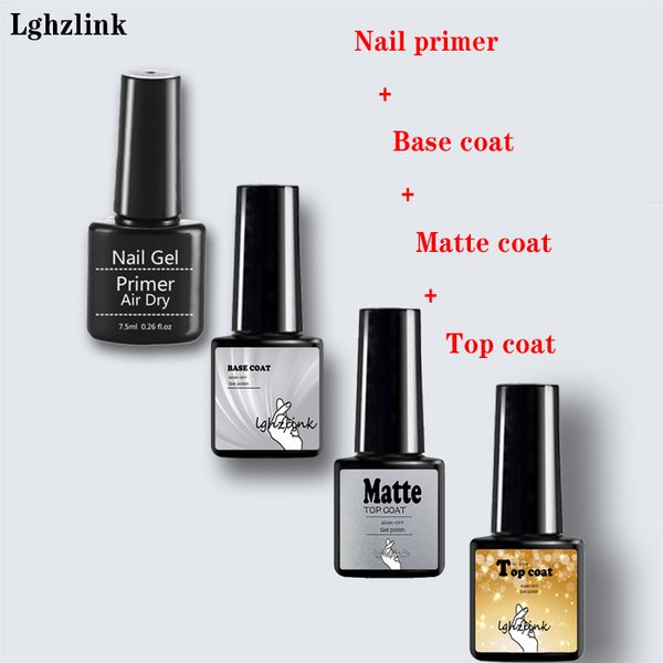

base coat set gel polish uv shiny sealer soak off reinforce 7.5ml long lasting nail art manicure gel lak varnish primer, Red;pink