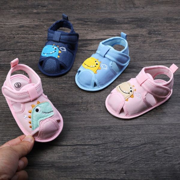 

2020 new arrivals summer baby boys girls animal print breathable anti-slip shoes sandals toddler soft soled beach shoes, Black;red