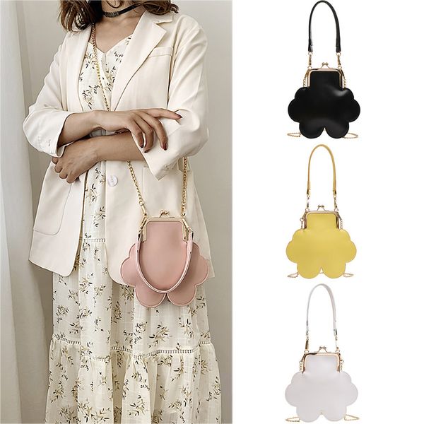 

2019 women wild chain flower solid color shoulder bag diagonal cross beach bag handbag dropshipping bolsa feminina sac