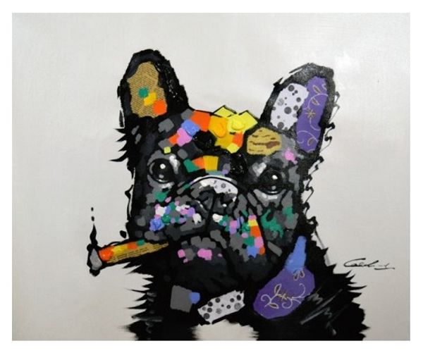 2020 A2h40top Bulldog Pug Animal Contemporary Hand Painted Modern Abstract Animal Wall Art Oil Painting On Canvas Multi Sizes Frame Options R380 From Linglingart 15 75 Dhgate Com