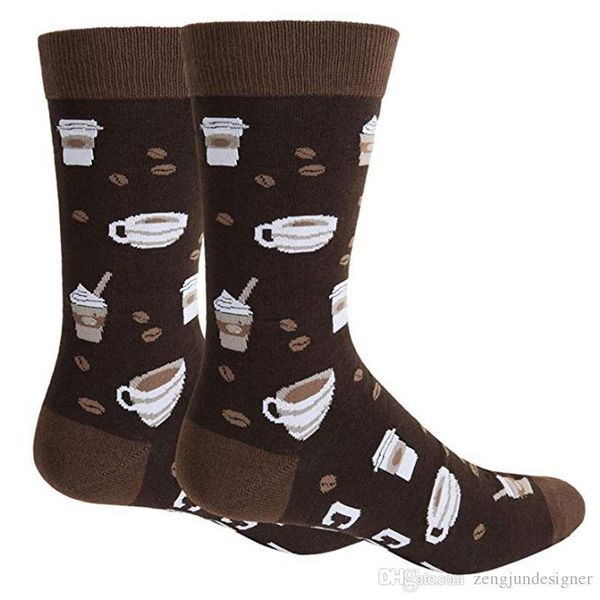 

fashion womens designer socks letter coffee printed fashion female clothing mid stockings cute style casual apparel, Black;white