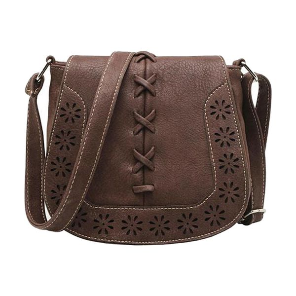 

fashion women leather handbags retro hollow out crossbody shoulder bag hollow out lady vintage bag bags