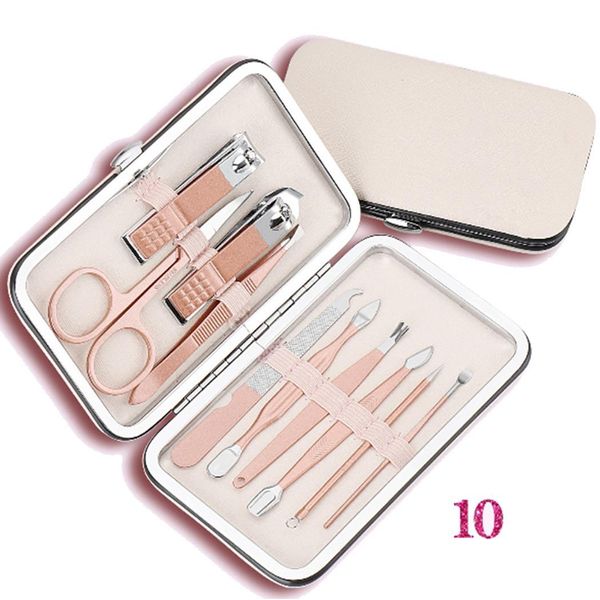 

nail scissors suit stainless steel nail rose red clipper 300g pedicure tool set