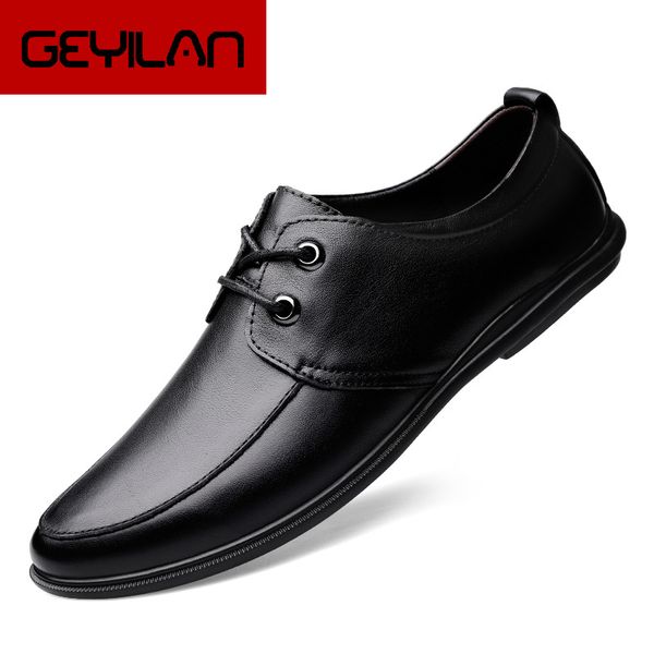 

37-45 leather shoes for mens formal shoes business comfortable gentle man's formal male flats business sneakers %s1901, Black