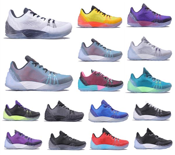 

mens kb venomenon 5 v derozan black red purple basketball shoes weave kb 5s ep designer sports sneakers size 40-46, White;red