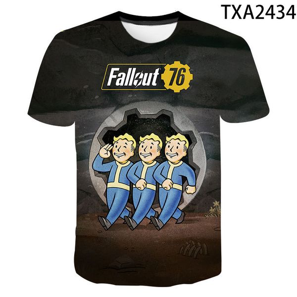 

vault tec gaming video game fallout 76 2 3 4 tee t shirts men women children casual fashion t-shirt vault-tec boy girl kids, White;black