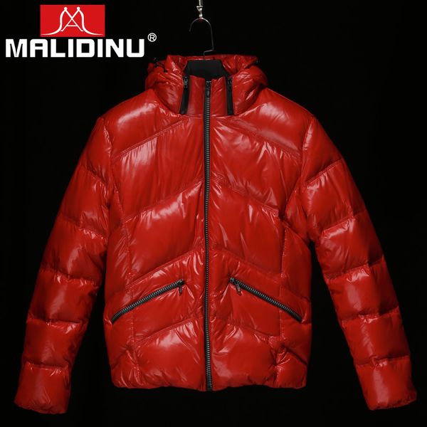 

malidinu 2019 new fashion men down jacket winter thick down coat brand 70%white duck european size coat ing, Black