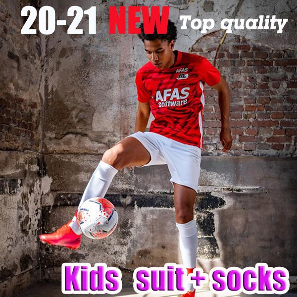 

20-21 az alkmaar home soccer jersey 2020 2021 de wit stengs boadu football shirt kids az alkmaar camiseta de fútbol maillot de foot camisa, Black
