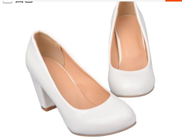

women's shoes in spring and autumn high coarse heel round head@128, Black