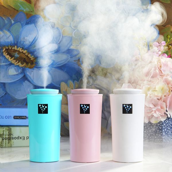 

usb led ultrasonic family car humidifier air distributor purifier nebulizer batch girl car accessories pink interior autos
