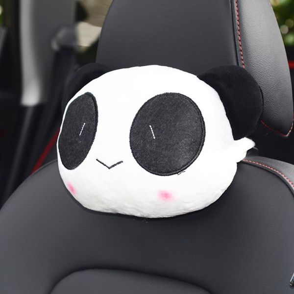 

cute cartoon panda plush car waist pillow car seat neck rest headrest cushion interior new