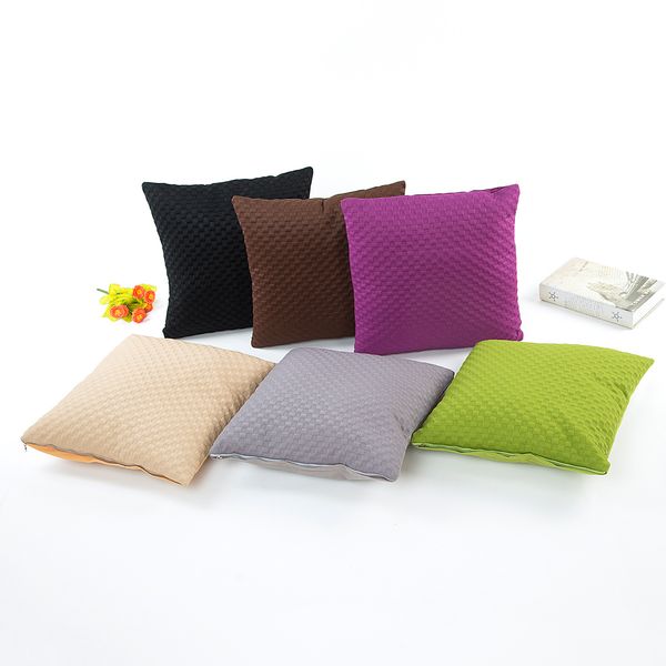 

43*43cm solid color pillowcase sofa cushion pillow car waist pillowcase