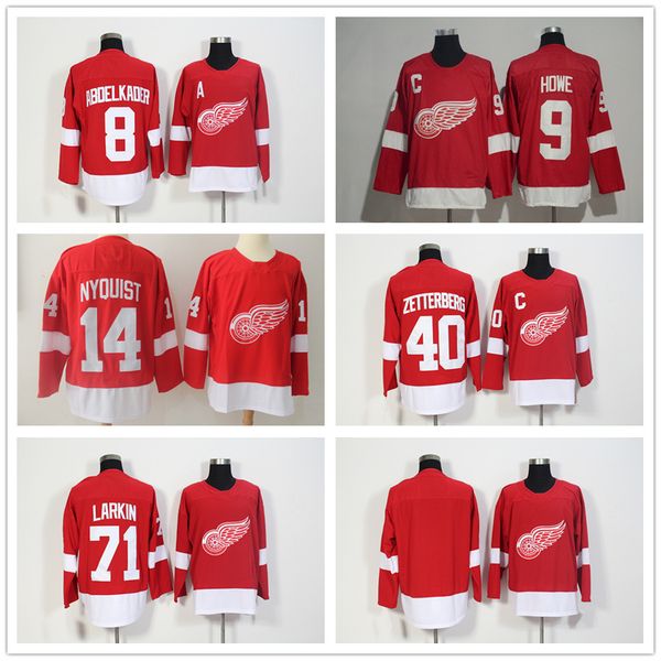 

Detroit Red Wings Jersey Justin Abdelkader 9 Gordie Howe Gustav Nyquist Henrik Zetterberg Dylan Larkin 2018 NEW Material Ice Hockey Winter C