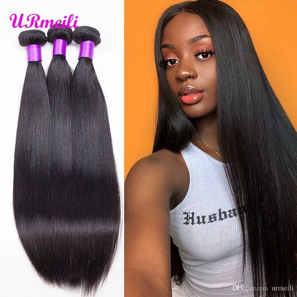 

brazilian straight human hair weave bundles 10a brazilian virgin hair 4 or 3 bundles unprocessed remy straight hair extensions natural black