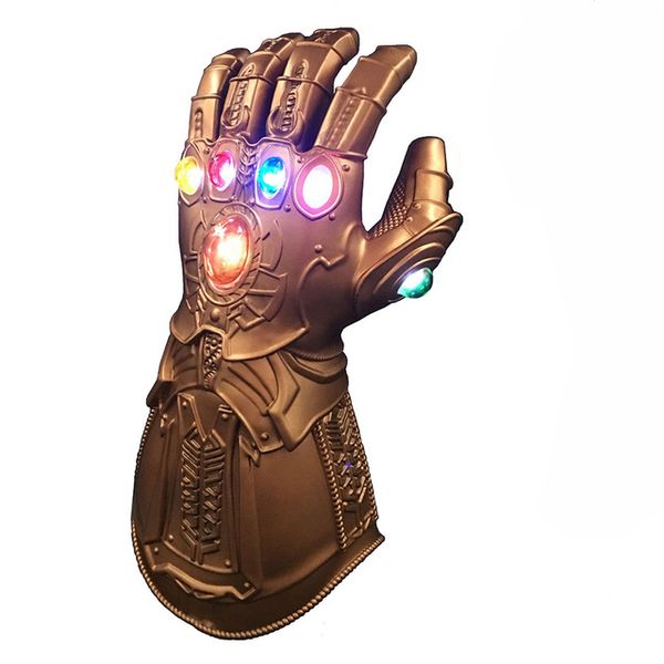 

the 4 endgame thanos led infinity gauntlet cosplay costumes infinity stones war gauntlet pvc glove mask kids size