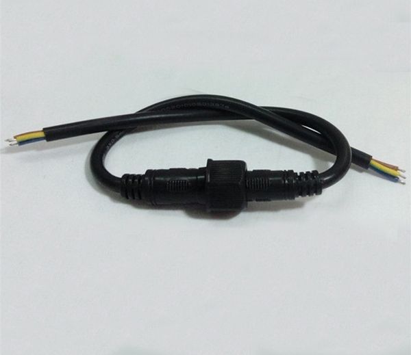 3 o pino do núcleo de arame UV tira conduzida conector 3pin fio tranças 3 X 0,3 (mm2) 50pairs / lote preto grátis