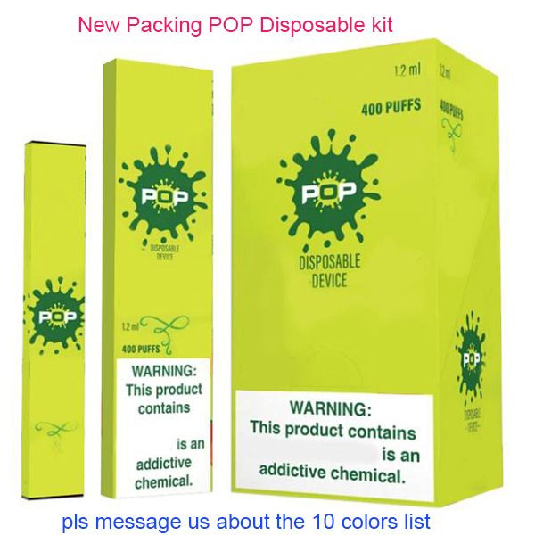

Электронная сигарета POP Одноразового Vape Pen устройство Starter Kit 10 цветов 280mAh Аккумулятор 1,2 мл картридж предварительно заполненный VS слоеного бар POSH Eon