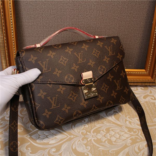 

women messenger bag leather women's handbag pochette metis shoulder bags crossbody bagsl louis vuitton m40780, Blue;white
