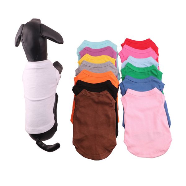 

dogs t-shirt solid color spring summer vests undershirt breathable sunscreen leisure multicolor clothes outerwear coats ing