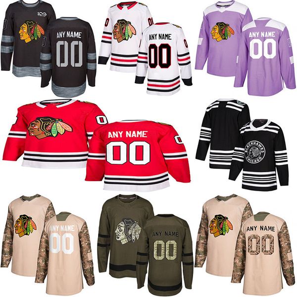 

2019 new chicago blackhawks hockey jerseys multiple styles mens custom chicago blackhawks any name any number hockey jerseys, Black;red