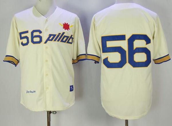 

men's Jim Bouton #56 Seattle Pilots 1969 Baseball Jersey