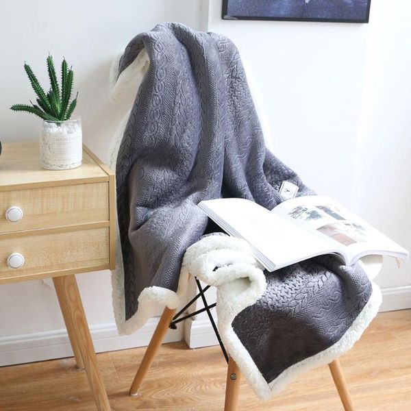 

85 x 120cm winter travel super soft warm blankets office chair sofa cushion bed office sleeping knee blanket carpet
