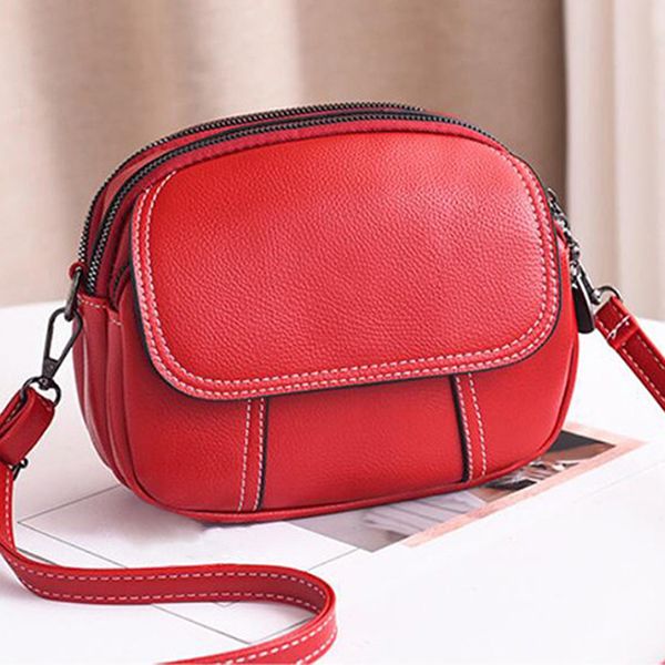 

2020 vintage female purse handbags girl mini round shoulder bag waterproof solid color crossbody bag