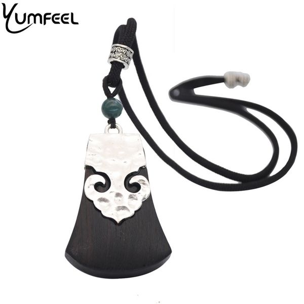 

yumfeel new ethnic chinese xiangyun pendants necklace hand made long necklace men women gifts, Silver