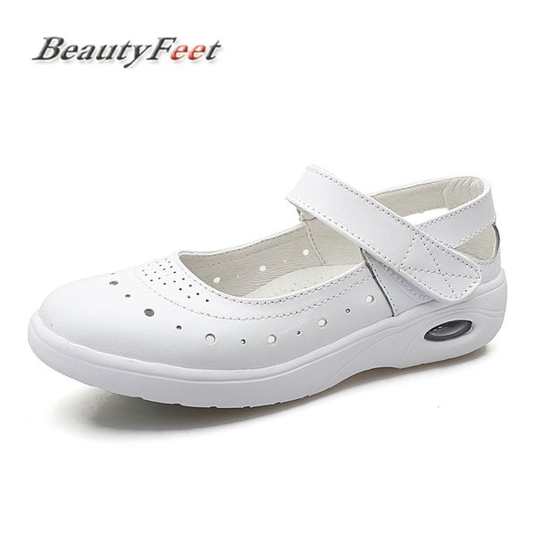 2018 Four Seasons Mary Jane Woman Pure White Nurse Shoes Women