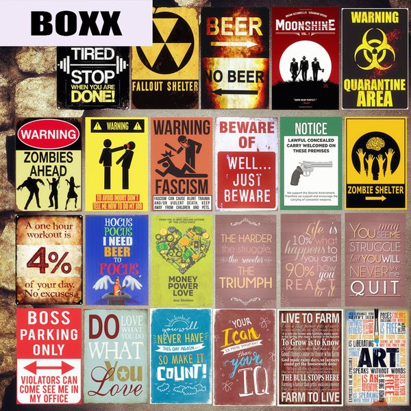 

остерегайтесь ну просто остерегайтесь старинные металлическое олово признаки дом бар паб открытый декоративная тарелка предупреждающий знак