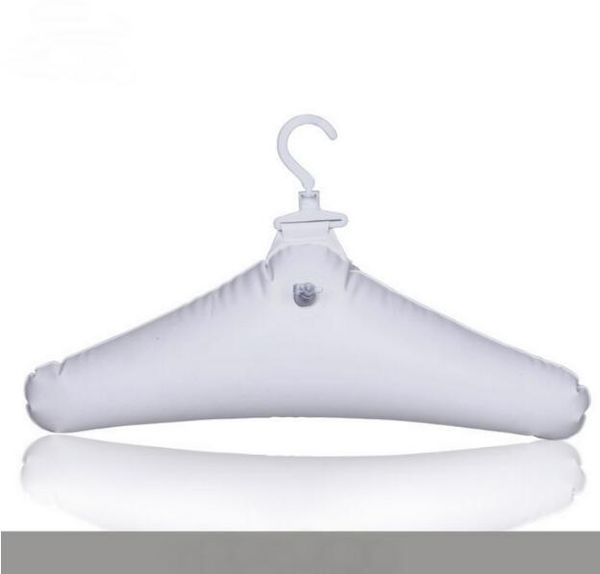 

5 x gray white pvc plastic inflatable portable clothes hangers triangular rack party favors for outdoor travel l office use